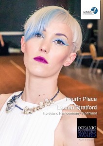 Fourth place, Part 1 the cut, oceanic Masters finals NZ, 2015, Laurel Stratfordhairstylist